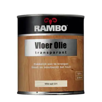 Zus Overleven peddelen Rambo Vloer Olie Transparant White Wash 777